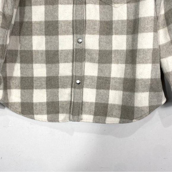 RAILS Tripp Shirt Jacket Ivory Rain Checkered Fleece Flannel - Picture 9 of 12